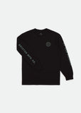 BRIXTON Crest Long Sleeve Tee - Black/Cream
