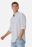 INDUSTRIE THE FELIZ SHIRT - White Navy