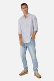 INDUSTRIE THE FELIZ SHIRT - White Navy