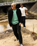 Rusty Linen Workwear Long Sleeve Shirt -Black