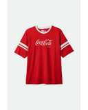 BRIXTON COCA-COLA CLASSIC FOOTBALL TEE - Coke Red