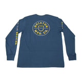 BRIXTON Crest Long Sleeve Tee - Joe Blue