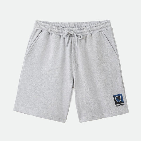 Brixton Beta Split Fleece Short - Heather Grey