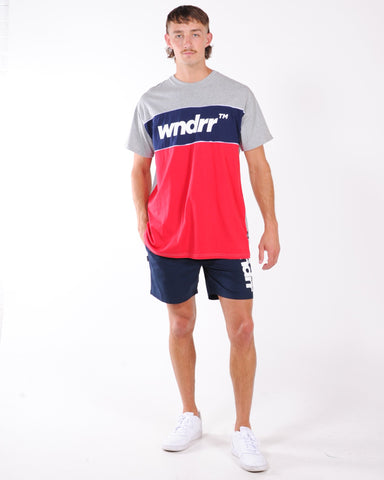 WNDRR Last Lap 3 Panel Tee - Grey Marle