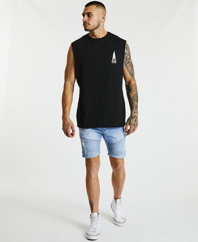 Américain Woodstock Scoop Back Muscle - Jet Black