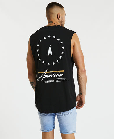Américain Woodstock Scoop Back Muscle - Jet Black