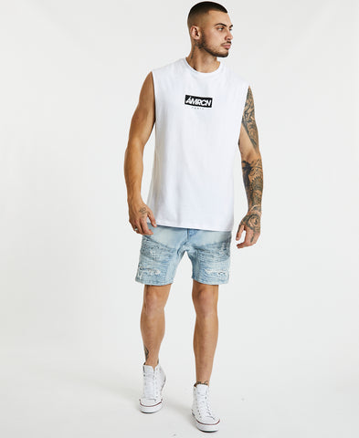 Américain Chandler Scoop Back Muscle - White