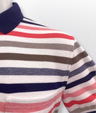 Back Bay G840112 Stripe Cotton Polo - Melon