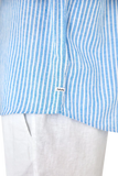 INDUSTRIE The Baker Linen L/S Shirt - Blue & White Stripe