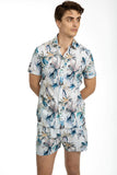 James Harper Tropical Poplin Boxer Short - Blue
