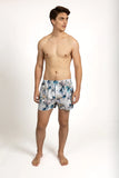 James Harper Tropical Poplin Boxer Short - Blue
