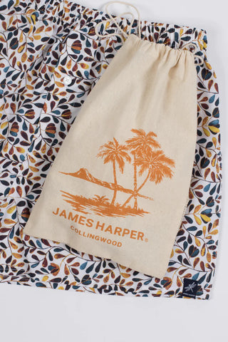 James Harper JHBX57 Oval Leaf Poplin Boxer Short - Teal