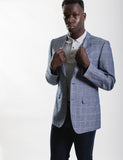 James Harper Windowpane Check Blazer