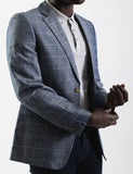 James Harper Windowpane Check Blazer