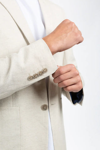 James Harper JHJ68 PATCH POCKET JACKET - Natural Linen