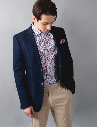 James Harper JHS278 Ditsy Floral Print Shirt