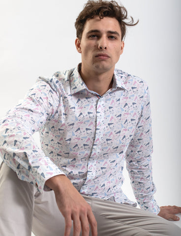 James Harper JHS341 MICHAEL LEUNIG BUTTERFLY NET PRINT L/S SHIRT