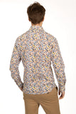James Harper JHS445 L/S Oval Leaf Poplin Shirt