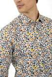James Harper JHS445 L/S Oval Leaf Poplin Shirt