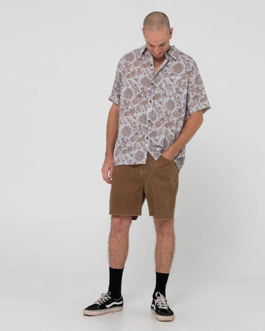Rusty Hazed Short Sleeve Shirt - Light Fennel