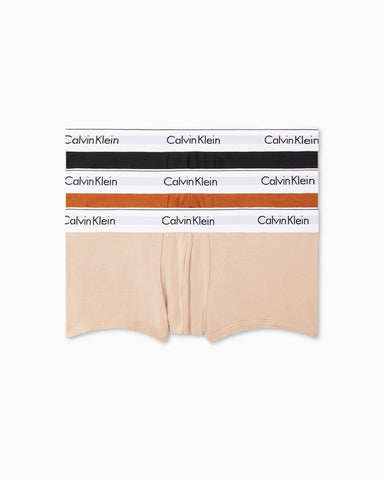 Calvin Klein NB3343 MODERN COTTON STRETCH 3 PACK NATURALS LOW RISE TRUNK