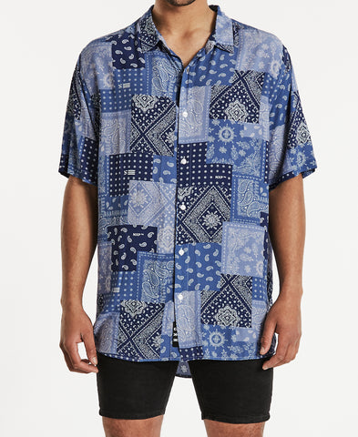 NENA AND PASADENA Rap Relaxed S/S Shirt - Blue