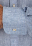 Joe Black Haul Tailored Fit Linen Shirt - Blue