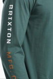 BRIXTON Crest Long Sleeve Tee - Silver Pine
