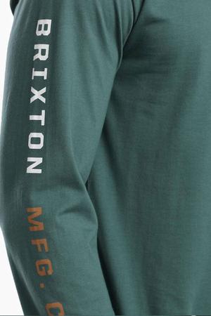 BRIXTON Crest Long Sleeve Tee - Silver Pine