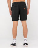 Rusty Overtone Linen Elastic Short - Black