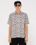 RUSTY Batik Short Sleeve Shirt - Oat
