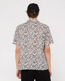 RUSTY Batik Short Sleeve Shirt - Oat