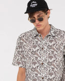 RUSTY Batik Short Sleeve Shirt - Oat