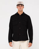 Rusty Linen Workwear Long Sleeve Shirt -Black