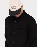 Rusty Linen Workwear Long Sleeve Shirt -Black