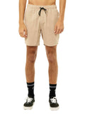 Rusty Overtone Elastic Linen Shorts - Humus