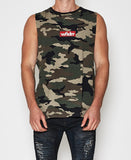 WNDRR STAPLE CAMO MUSCLE TOP