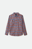 BRIXTON BOWERY STRETCH X L/S FLANNEL SHIRT - Slate Blue