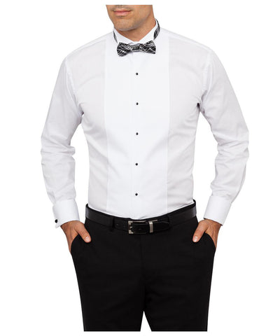 VAN HEUSEN E158 EURO TAILORED FIT TUXEDO SHIRT WITH WING COLLAR