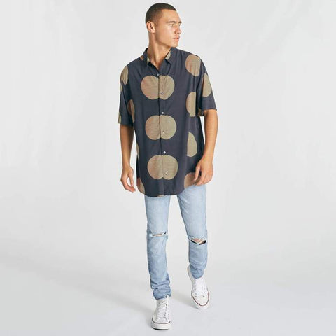 NOMADIC PARADISE Harbour Relaxed Short Sleeve Shirt - Multi Colour Print