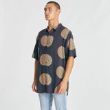 NOMADIC PARADISE Harbour Relaxed Short Sleeve Shirt - Multi Colour Print
