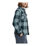 BRIXTON BOWERY LIGHT WEIGHT L/S FLANNEL SHIRT - Washed Navy/Ocean