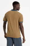 BRIXTON Proper S/S Polo Knit - Olive/Washed Navy