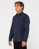 Rusty Work Horse Long Sleeve Shirt - Navy