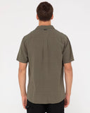 Rusty Overtone Short Sleeve Linen Shirt - Savanna