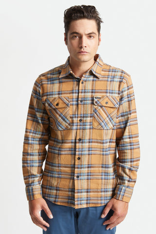 BRIXTON BOWERY L/S FLANNEL SHIRT - Lion