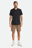 Brixton CHARTER OXFORD S/S WOVEN - Black