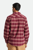 BRIXTON BOWERY STRETCH L/S UTILITY FLANNEL - Crimson