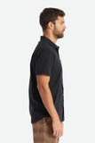Brixton CHARTER OXFORD S/S WOVEN - Black