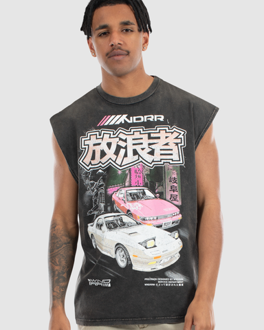 WNDRR Haruna Vintage Muscle - Washed Black